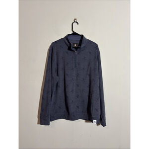 EUC MEN’S JACK + SAGE QUARTERZIP SWEATER PULLOVER SIZE XL BLUE ZIP